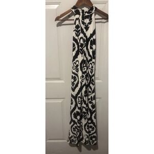 white house black market black and white maxi dress Wisteria Slinky Maxi Dress With Scarf - Black